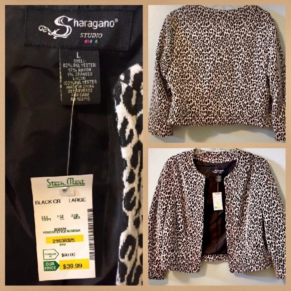 NWT Sharango Studio Large Black and White Jacket