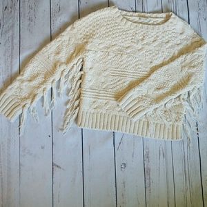 ZARA knit fringe sweater