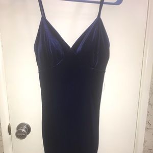 Royal blue Velvet dress
