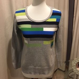 Liz Claiborne color block sweater