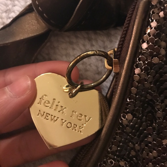 Felix Ray Metallic Mesh Evening Bag - Picture 2 of 4