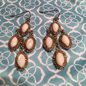 White Kendra Scott Earrings