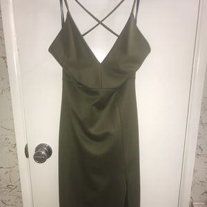 Olive green dress