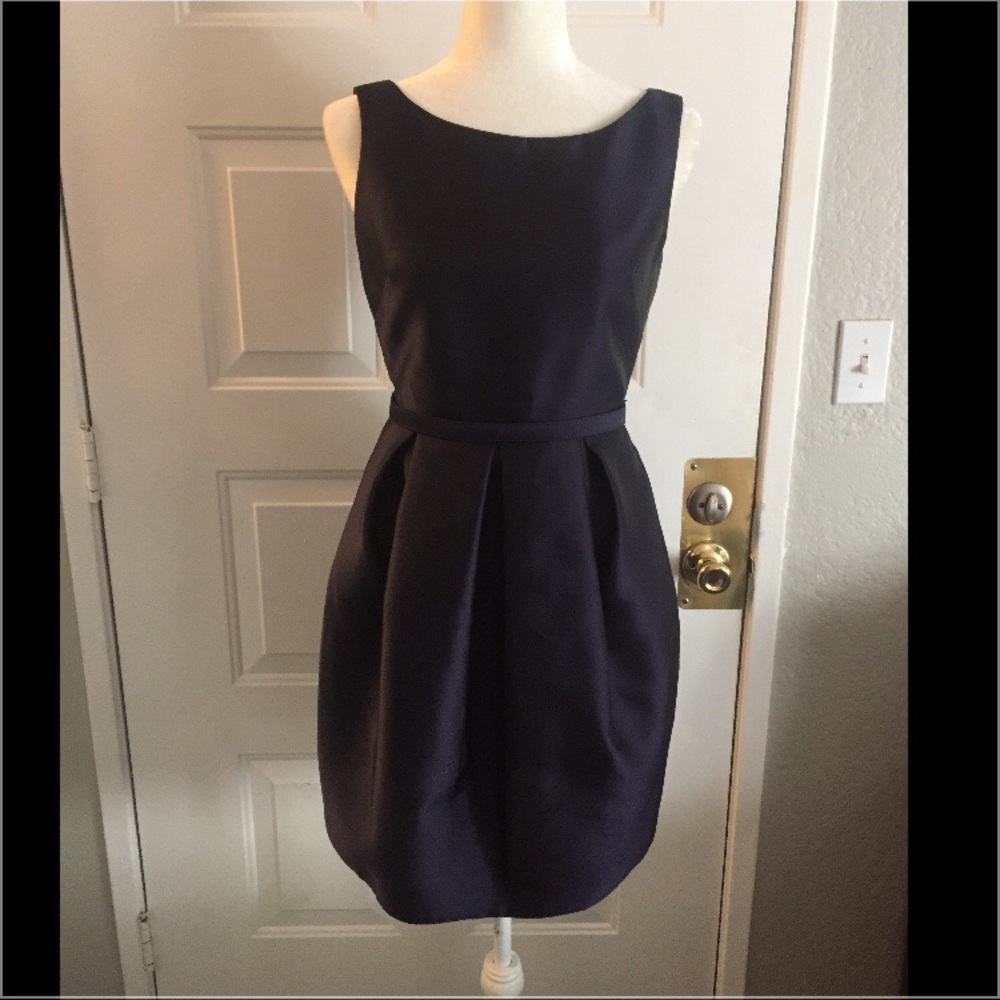 Eliza J fit and flare bubble dress in navy