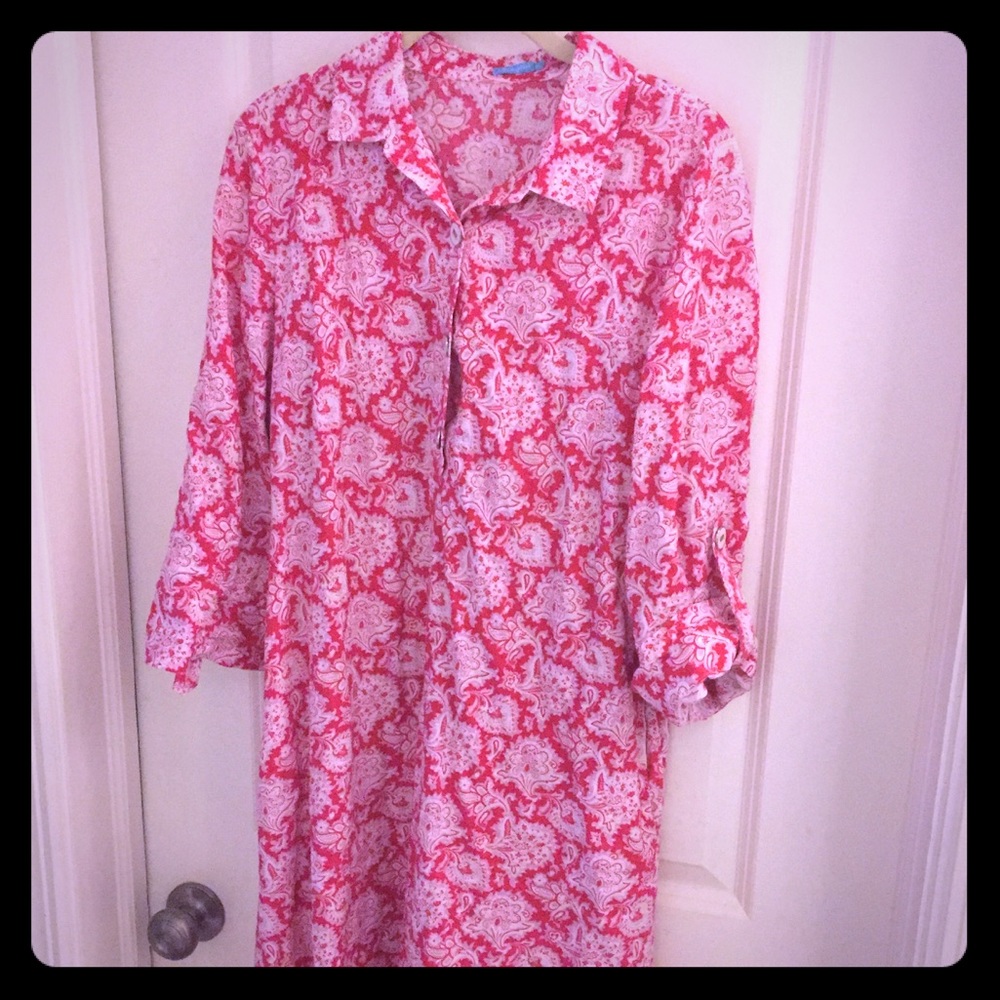 J.  McLaughlin Michelle Cotton Crinkle Relax Dress