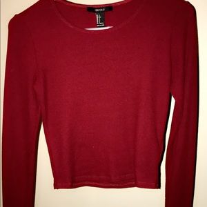 Maroon crop top