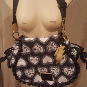 Betsy Johnson Betsyville Black & White Handbag