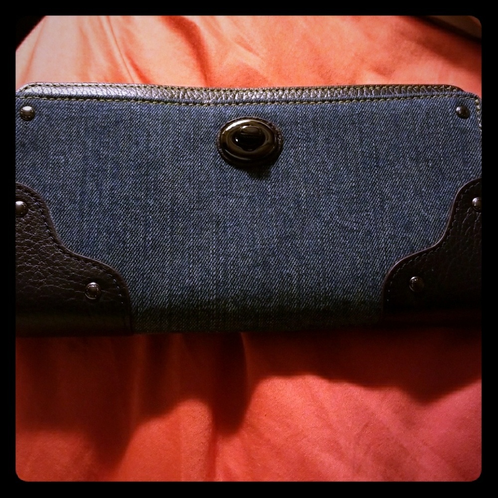Coach denim wallet