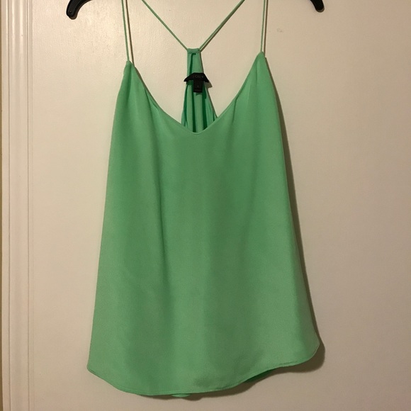 J. Crew Tops - J Crew silk racer back top in mint green size 6