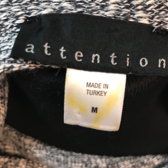 ATTENTION Black with White lace Knit Sweater SZ M - Picture 6 of 7