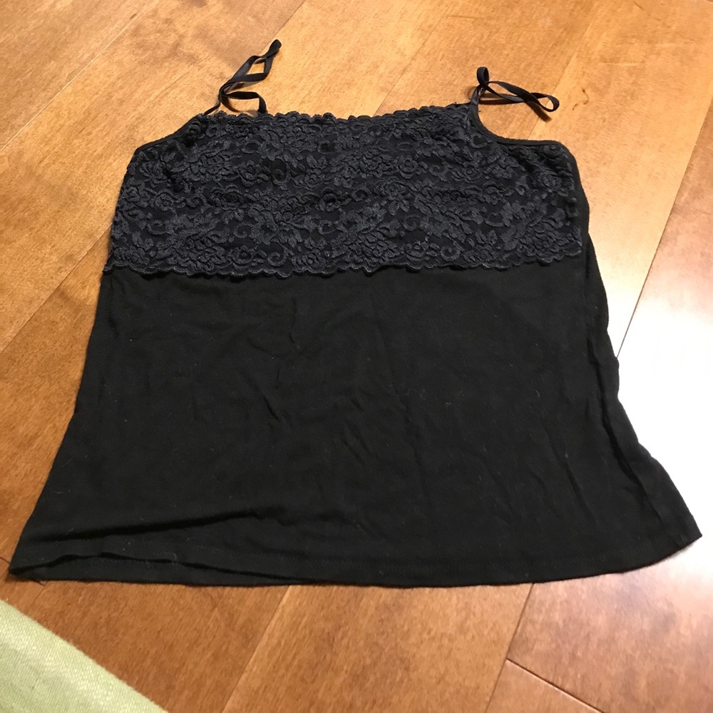 Black lace camisole