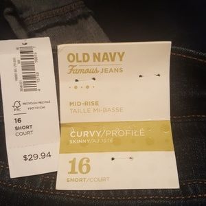 Old Navy curvy mid-rise blue jeans