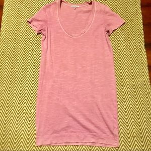 Pink Distressed James Perse Tee Dress