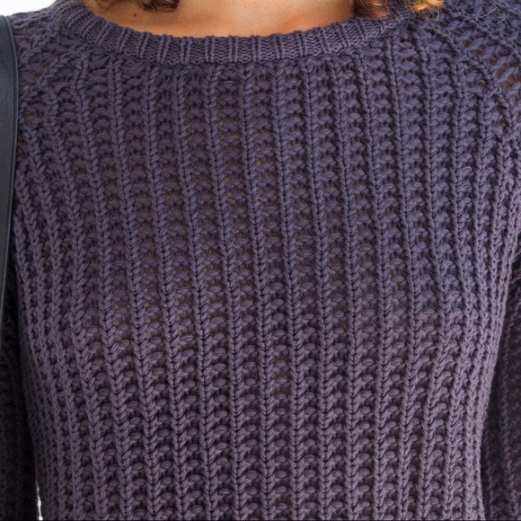 LAST 1 COMPTON Waffle Loose Knit Sweater - Steel - Picture 5 of 5