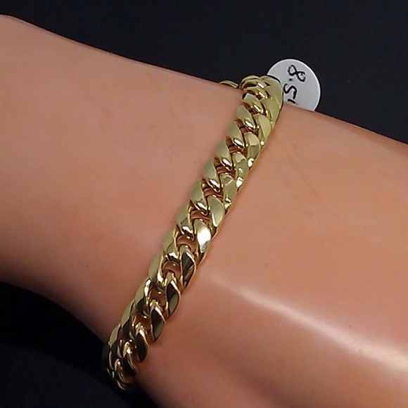 1k Solid Gold Cuban Link Bracelet 