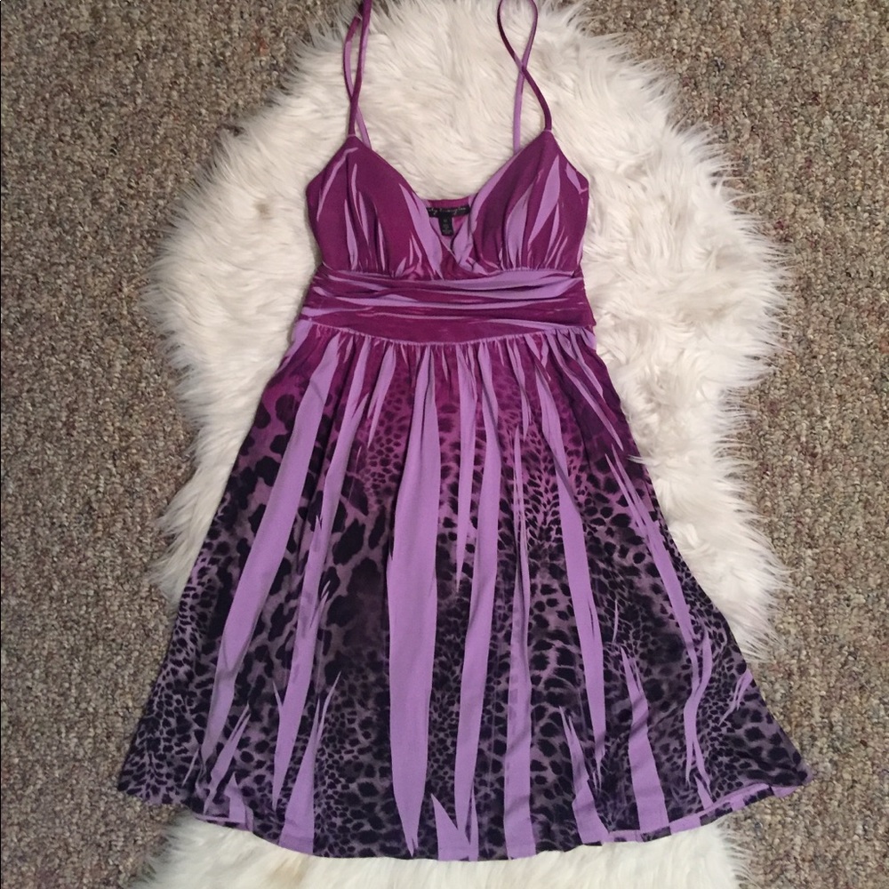 Purple Spaghetti Strap Dress