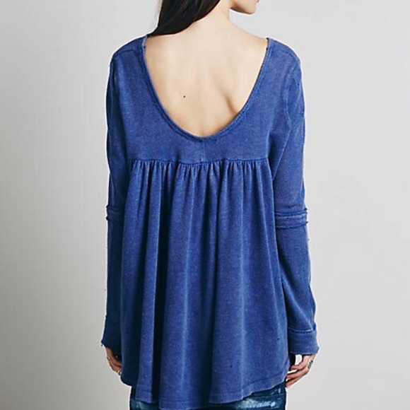 🌙Free People Shirred Pullover - Picture 2 of 7