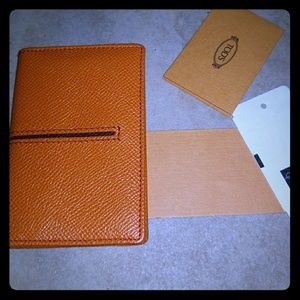 Tod's Orange mini Wallet Business Card Holder