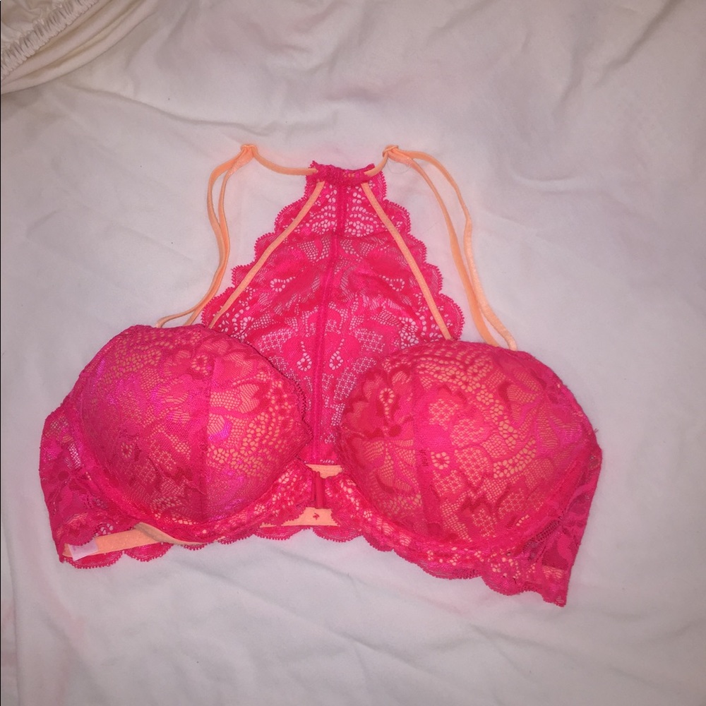 lace bra 32 C pink