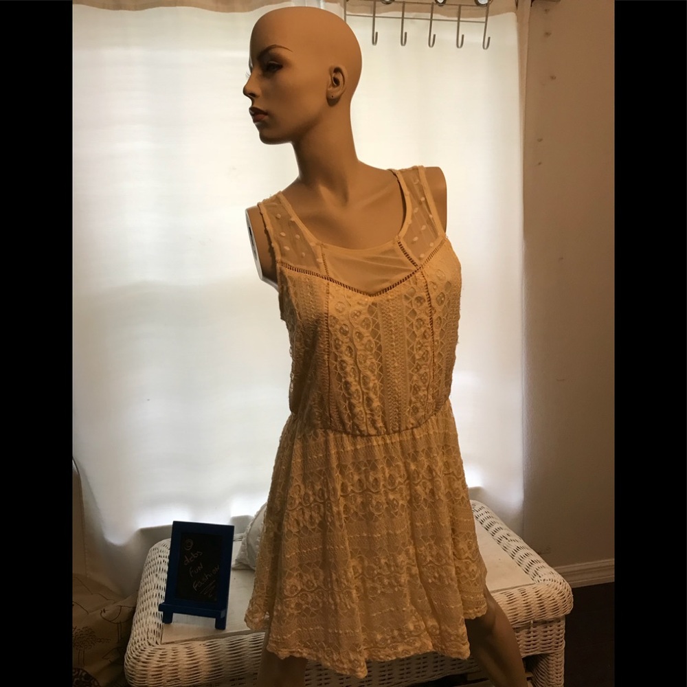 Big Discount!! Rewind-Light Tan Sleeveless Dress