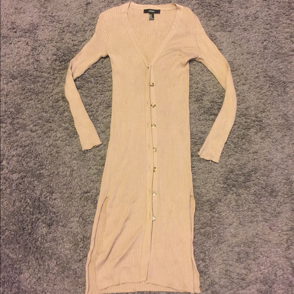 Camel Duster Cardigan