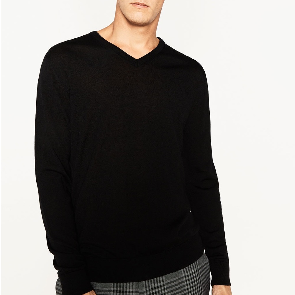 Zara man V neck sweater 100% cotton, true to size