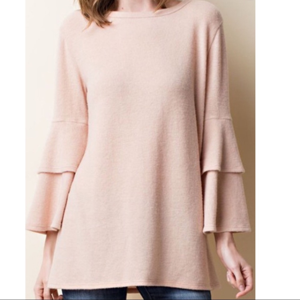 Trapeze Top in peach rose