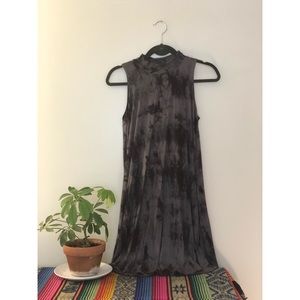 Tie Dye Black and Grey Dress