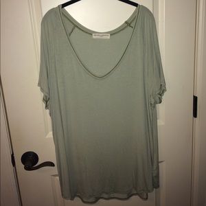 Project Social T and Urban Outfitters green shirt