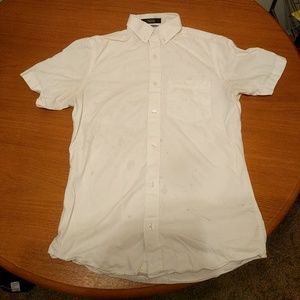Short sleeve white button up