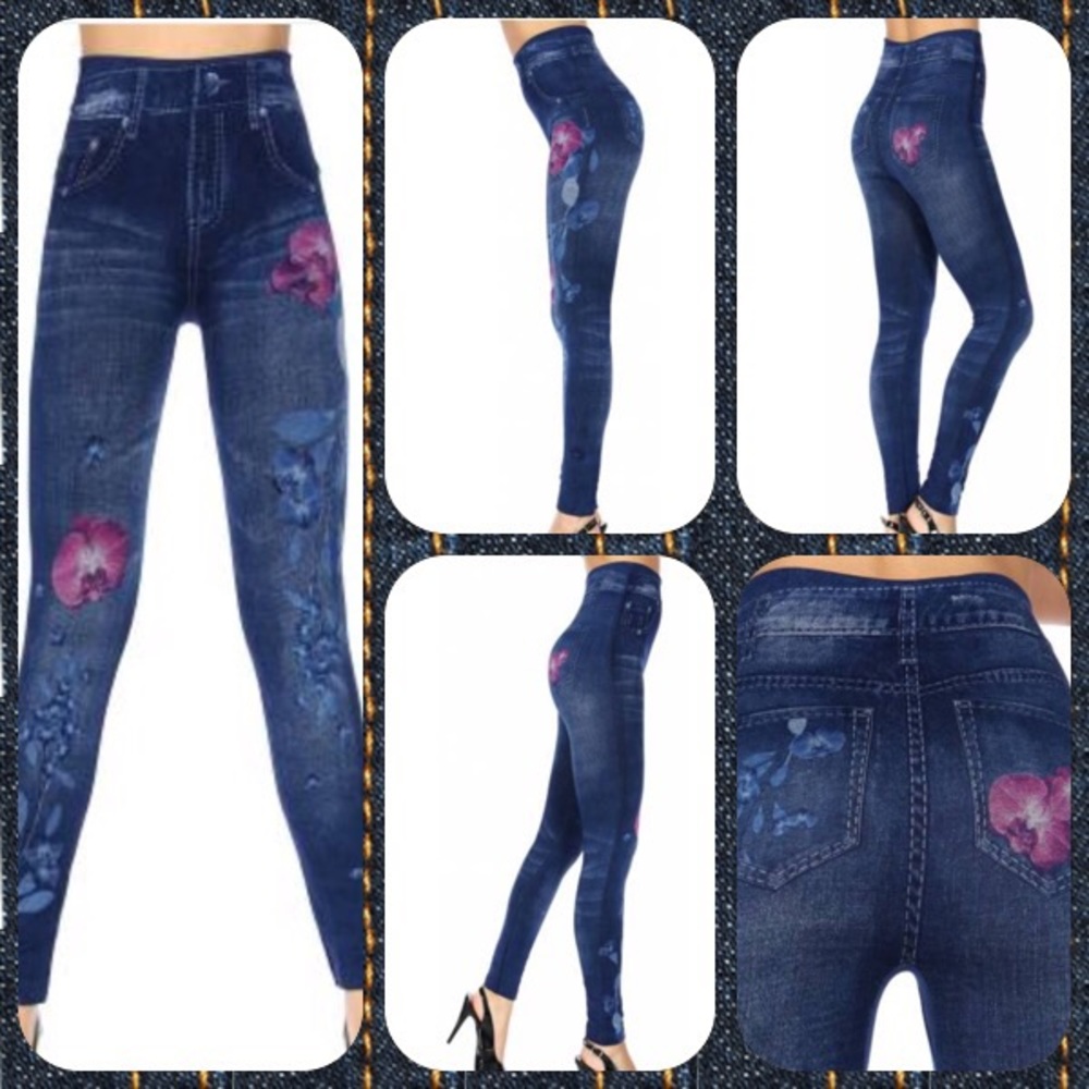 Orchids Denim/Jean Leggings