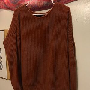Orange Fall Forever 21 Over-sized Sweater