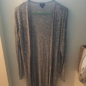 A grey duster cardigan