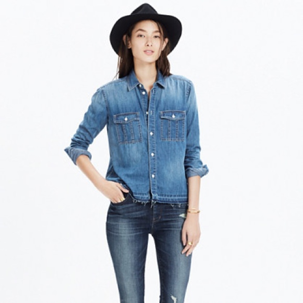 Madewell Drop-Hem Chambray