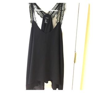 Black lace tank