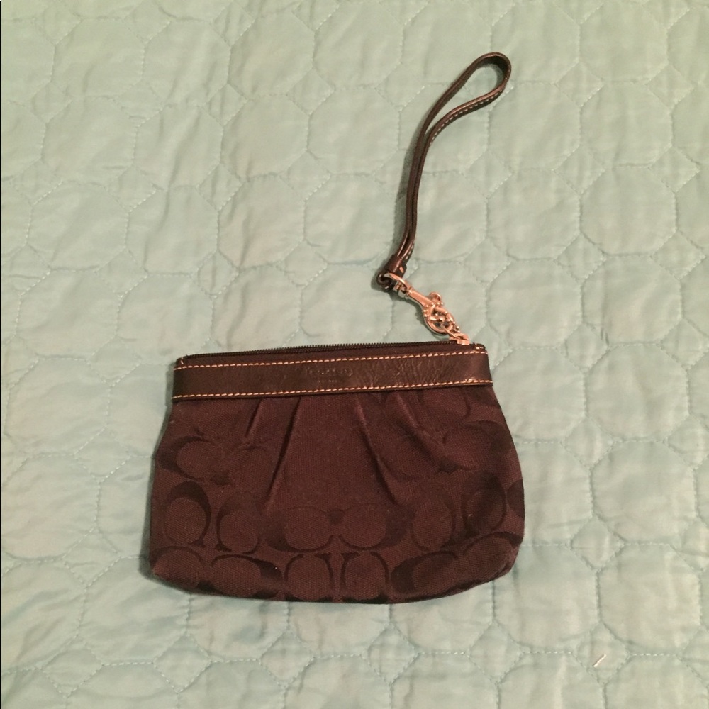 Black coach wristlet