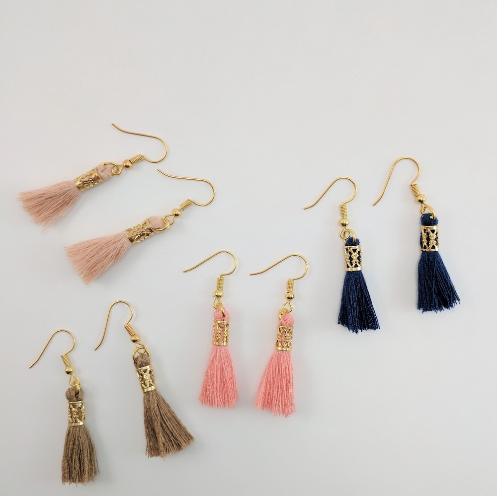 Iris Mini Tassel Earrings