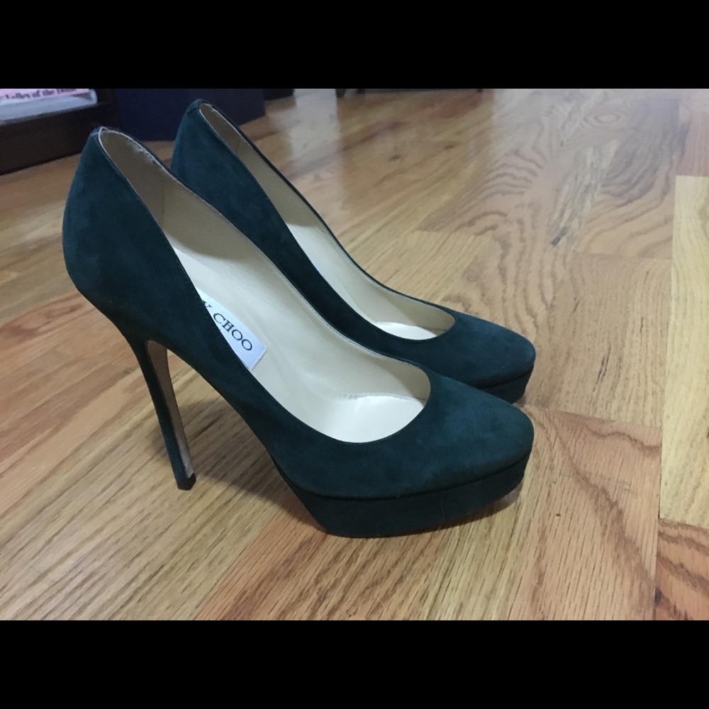 🍬JIMMY CHOO Cosmic Green Suede Pumps