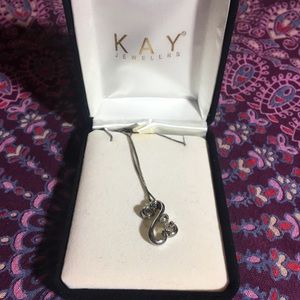Kay double heart necklace