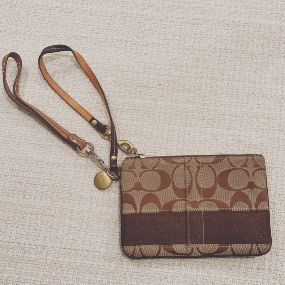 Coach Signature Wristlet Wallet - Picture 1 of 5