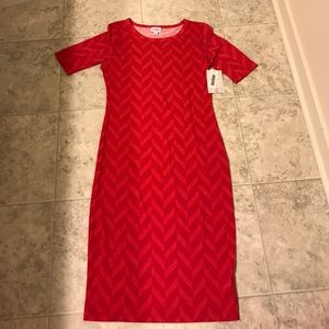 LulaRoe Julia Chevron dress S