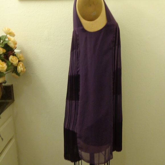 Max & Cleo " Layla" Purple Shift Midi Dress - Picture 4 of 7