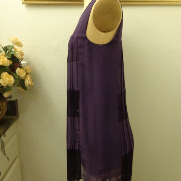Max & Cleo " Layla" Purple Shift Midi Dress - Picture 6 of 7