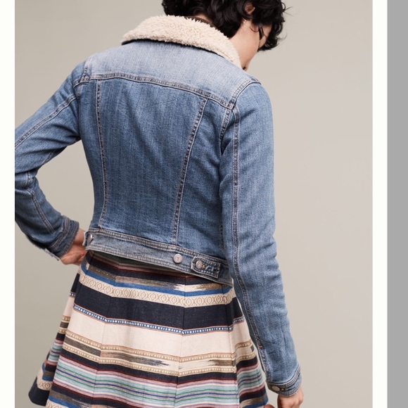 SOLD! Anthropologie Pilcro Collared Denim Jacket - Picture 4 of 8