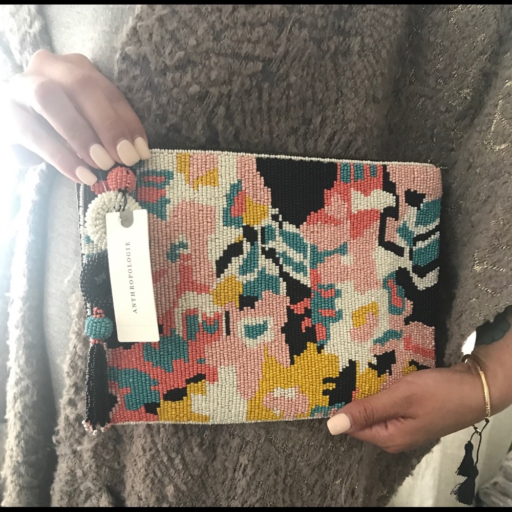 Anthropologie beaded clutch