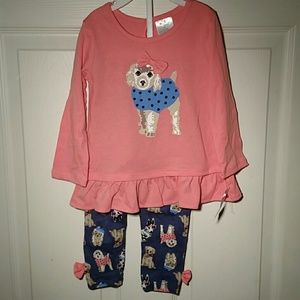BRAND NEW adorable baby girl doggie outfit