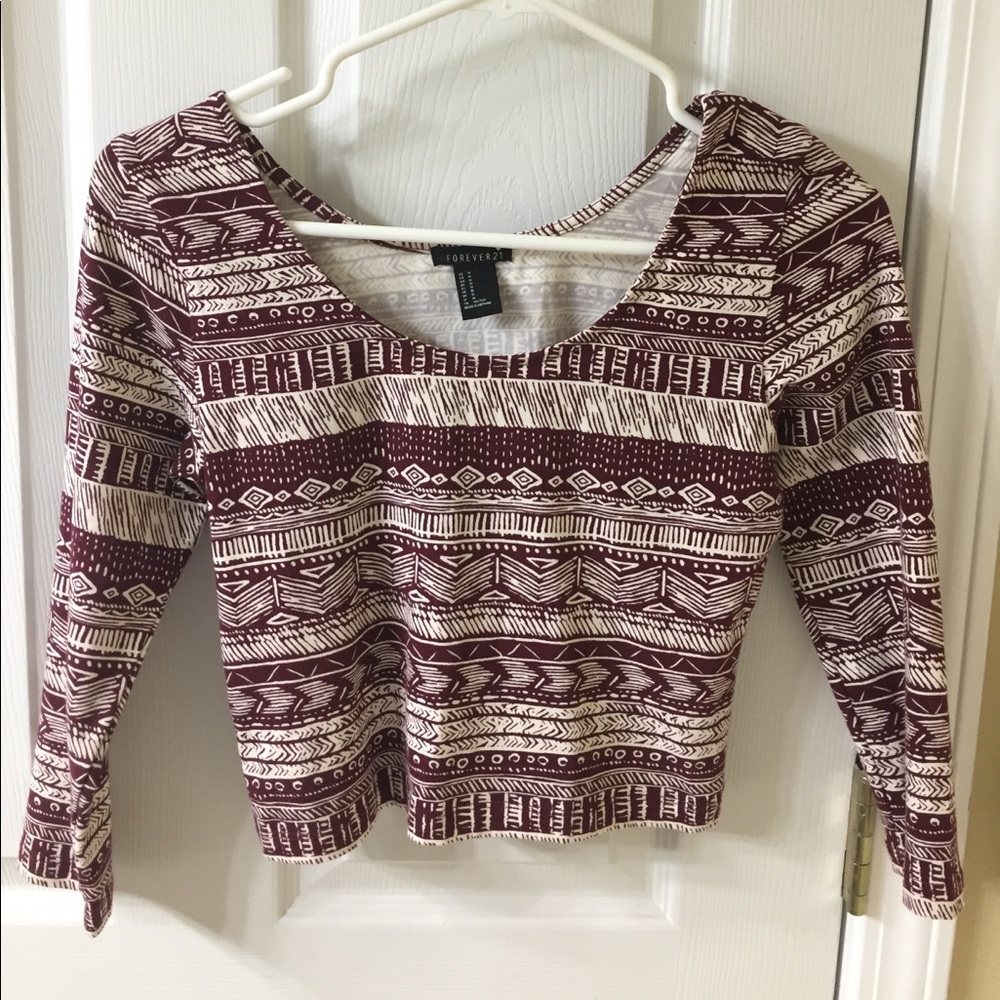 Maroon crop top