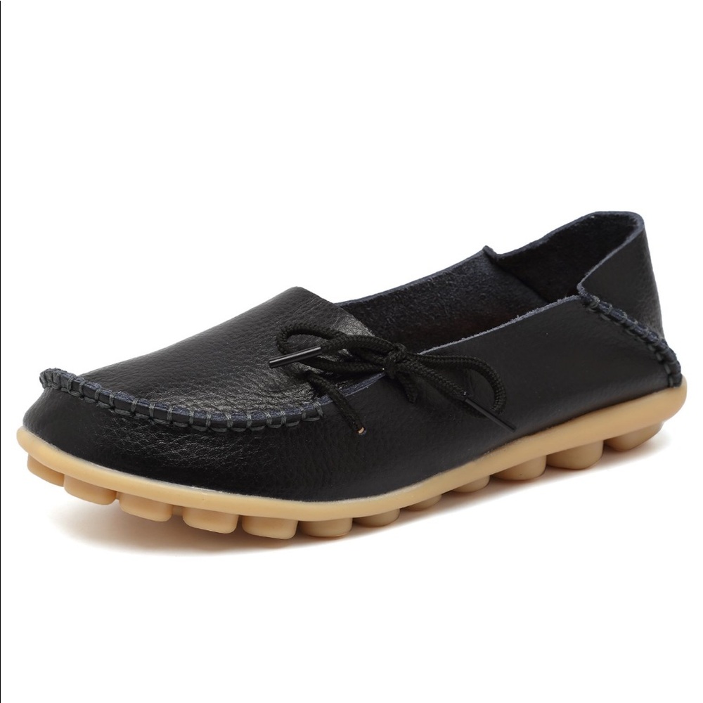Leather driving loafers