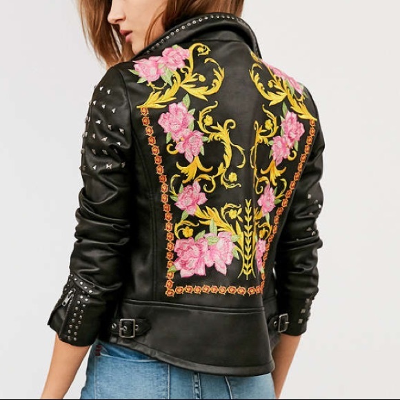 silence + noise Jackets & Blazers - 🎉HPx2🎉 studded & embroidered motorcycle jacket