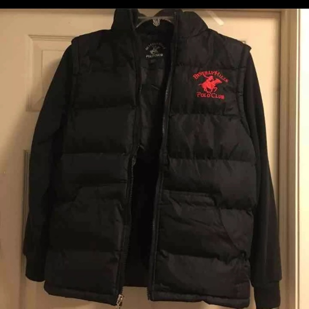 Puffer Jacket w/ fleece hood and sleeve